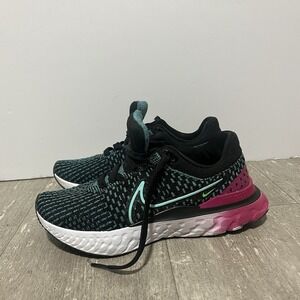 Nike Womens React Infinity Run Flyknit 3 DD3024 003 Black Running Shoes 7